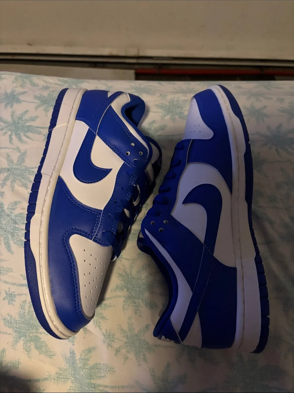 Nike Men’s Low-Top Sneakers in Royal Blue and White